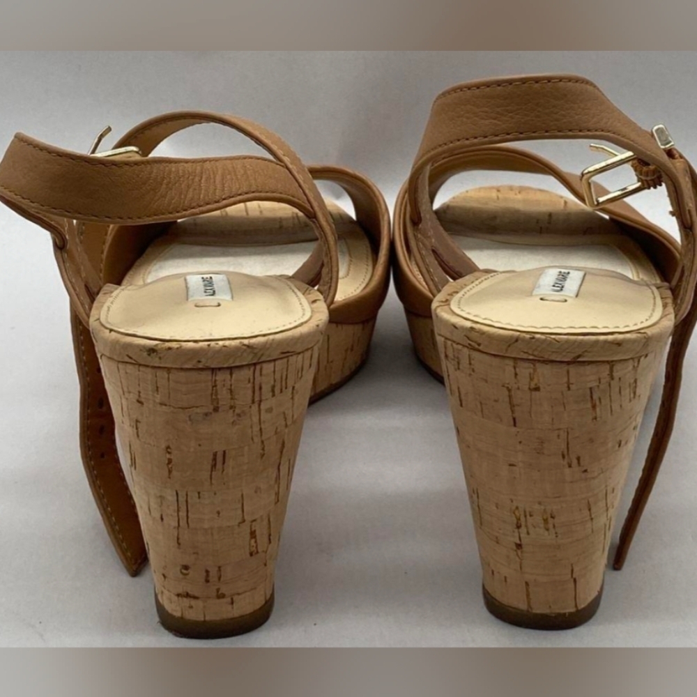 Alex Marie Claramir Leather Wedge Sandals Size 10 Like New W/Box - Picture 4 of 8